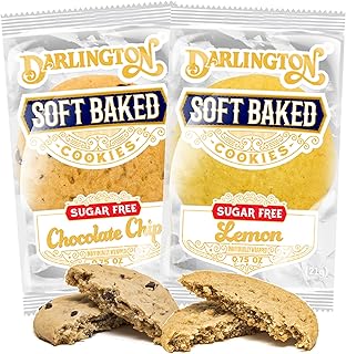 Darlington Snacks Assorted Sugar Free Chocolate Chips & Lemon Cookies, 100% Nut Free, Kosher Lemon Cookie & Chocolate Cookies, Made in USA, 212 Count