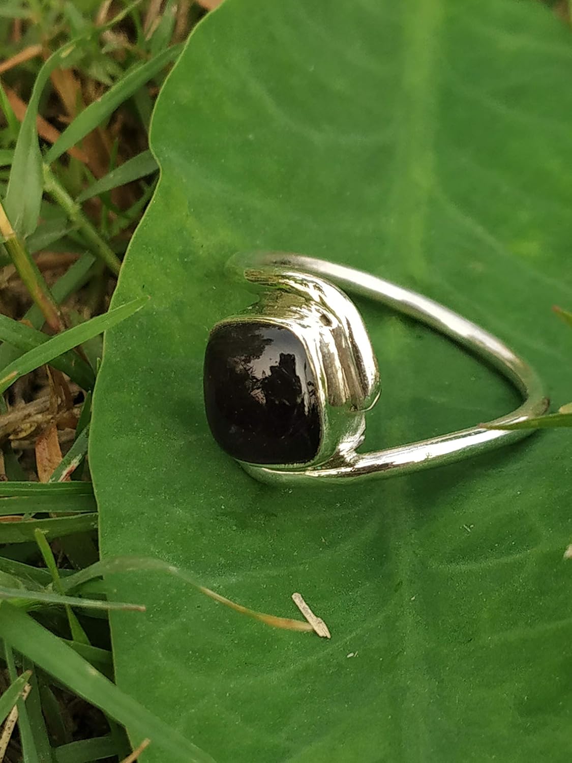 Black Onyx Ring, 925 Sterling Silver Ring, Cushion Stone Ring, Engagement Ring, Boho Ring, Handmade Jewelry, Delicate Ring, Bridesmaid Gift, Promise Ring, Statement Ring Christmas Day Gift