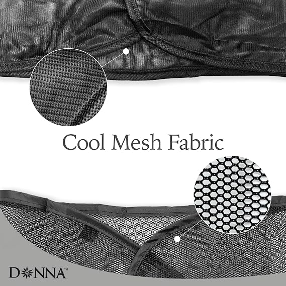 DONNA Satin Wrap & Mesh Wrap 2PCS Breathable Mesh Head and Satin Cap Set, Adjustable Closure, Soft & Cool Fabric for Pixie Cut, Short Hair, and Everyday Styling