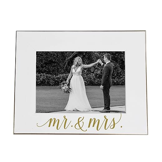 5x7 Mr. & Mrs. Frame in Decorative Gift Box - Wedding Picture Frame, Mr Mrs Wedding Frame, Wedding Picture Frame 5x7