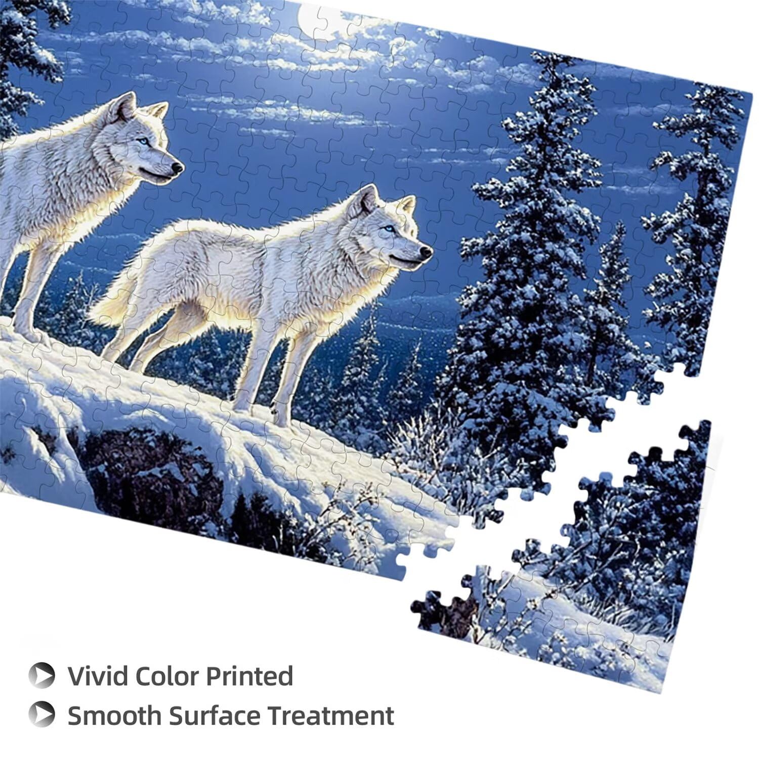 Puzzle para Adultos 1692 Piezas, Lobo de invierno Puzzle, Difícil, Desafiante, Rompecabezas Encajan Perfectamente, Letras en la Parte Posterior, sin Polvo, Regalo para Personas Mayores (179x31cm) v142