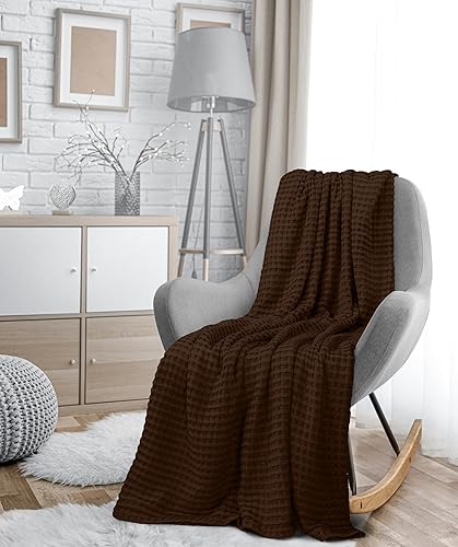 Miniatura 7 de Utopia Bedding Manta de algodón de 300 GSM (marrón, 90 x 108 pulgadas), suave, ligera, transpirable, tamaño King, para cualquier cama para todas las