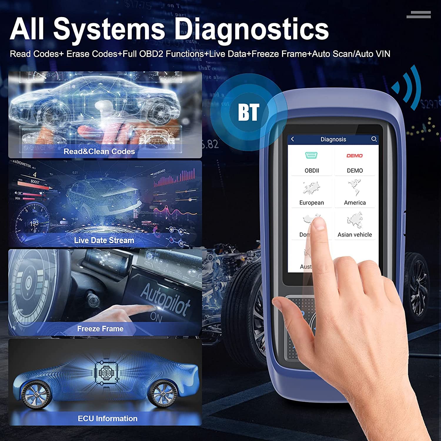 XTOOL Diagnostic Scanner, A30 PRO Wireless Version with Bidirectional