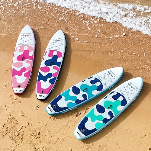 Miniatura 7 de Tabla de remo, tabla de remo de pie de 10 pies y 6 pulgadas, tablas de remo inflables para adultos con accesorios de remo, pala de sup, bomba de