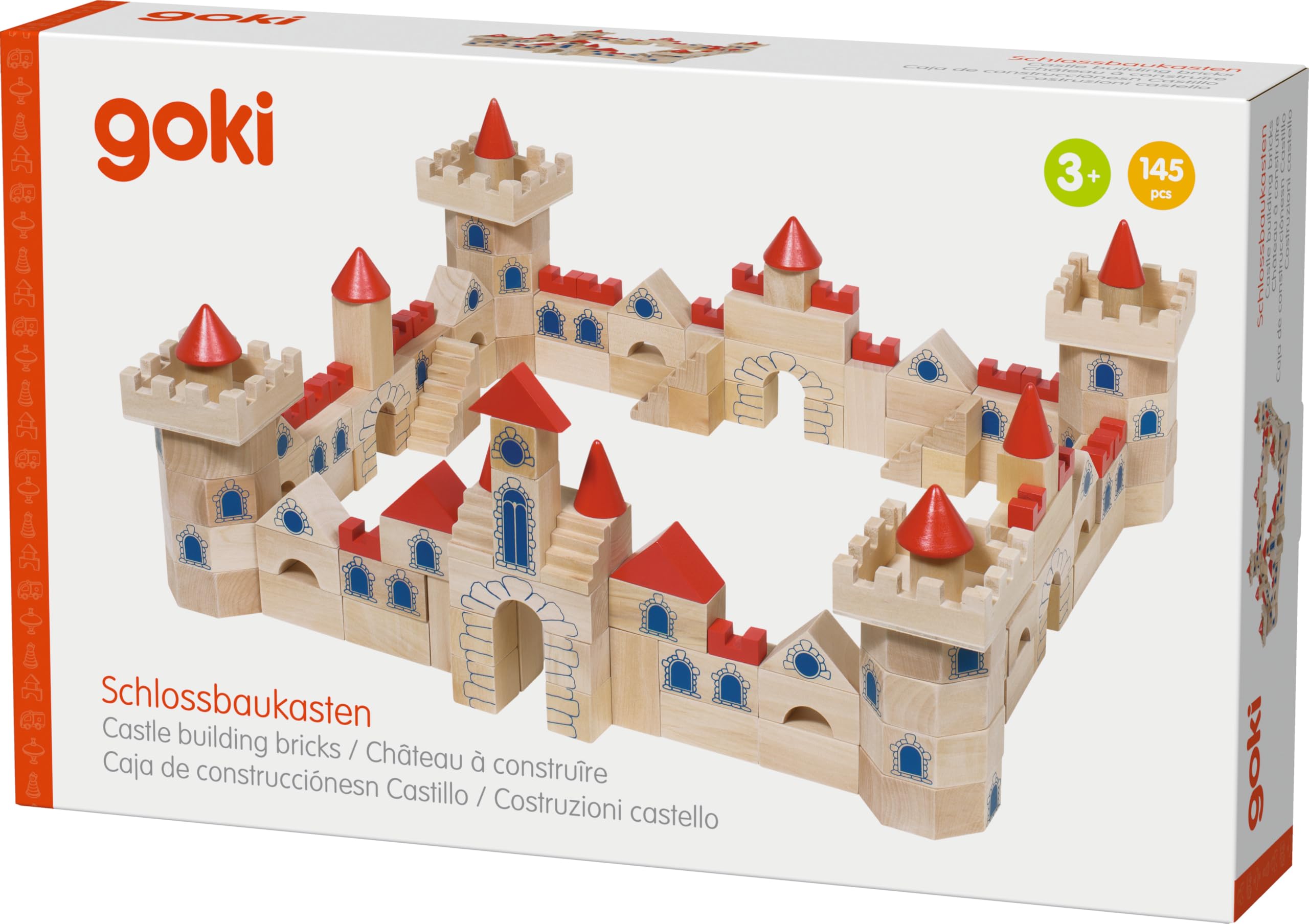 Goki 58984 klocki zamka, mieszane, S