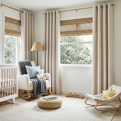 Miniatura 5 de Cortinas para puerta corrediza 100% Blackout Shield, cortinas extra anchas de 84 pulgadas de largo, cortinas con ojales para puerta de patio para