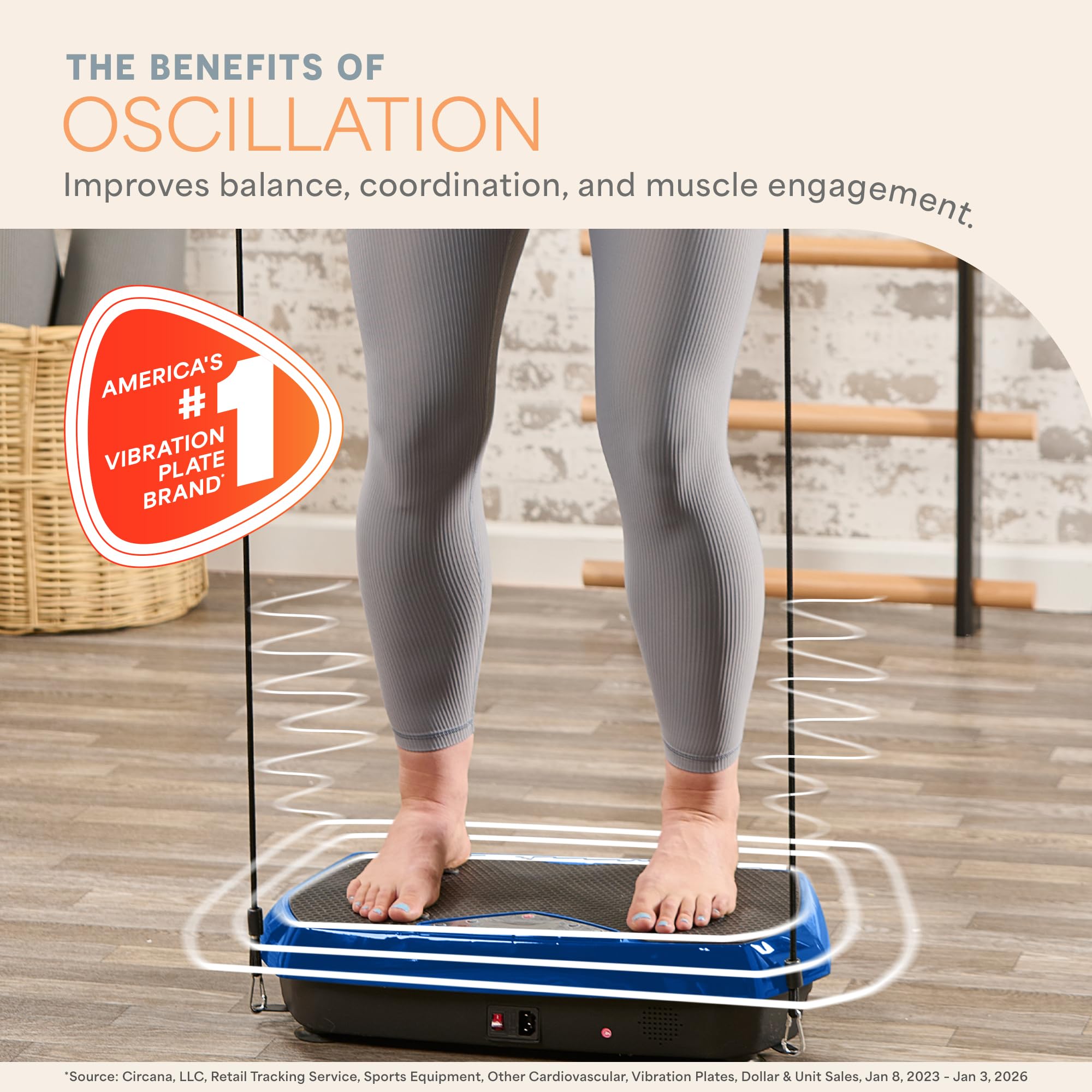 LifePro Blue Hexaplate platforma wibracyjna przyrząd treningowy – trening całego ciała, platforma fitness