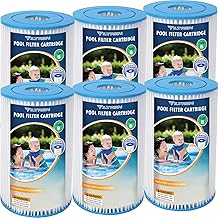 FILTREN Type B Pool Filter Cartridge Pool Filter Replacement (Pack of 6)
