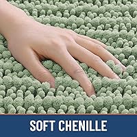 Vista 4 de Smiry Bathroom Rugs Mat 24x16, Extra Soft Absorbent Chenille Bath Rugs, Non Slip Rubber Backing Machine Washable Quick Dry Bath Mats for Bathroom