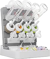 Vista 1 de Baby Bottle Drying Rack, Vertical Standing Bottle Drying Rack Holder-Space Saving Baby Bottle Organizer for Countertop-Holds Up to 12 Baby Bottles &