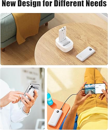 Miniatura 6 de Cargador portátil de 10000 mAh, paquete de 2 baterías portátiles para teléfonos celulares, batería de carga rápida de 22.5 W, banco de energía de
