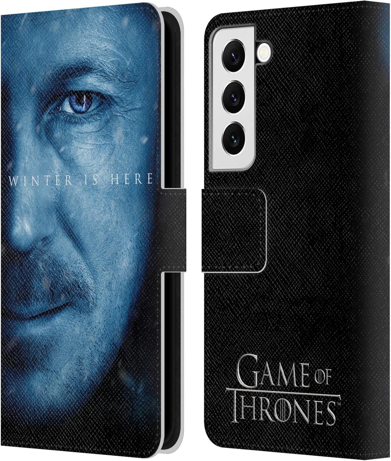 Head Case Designs Officially Licensed HBO Game of Thrones Petyr Baelish Winter is Here Leather Wallet Case Compatible with Samsung Galaxy S22 5G