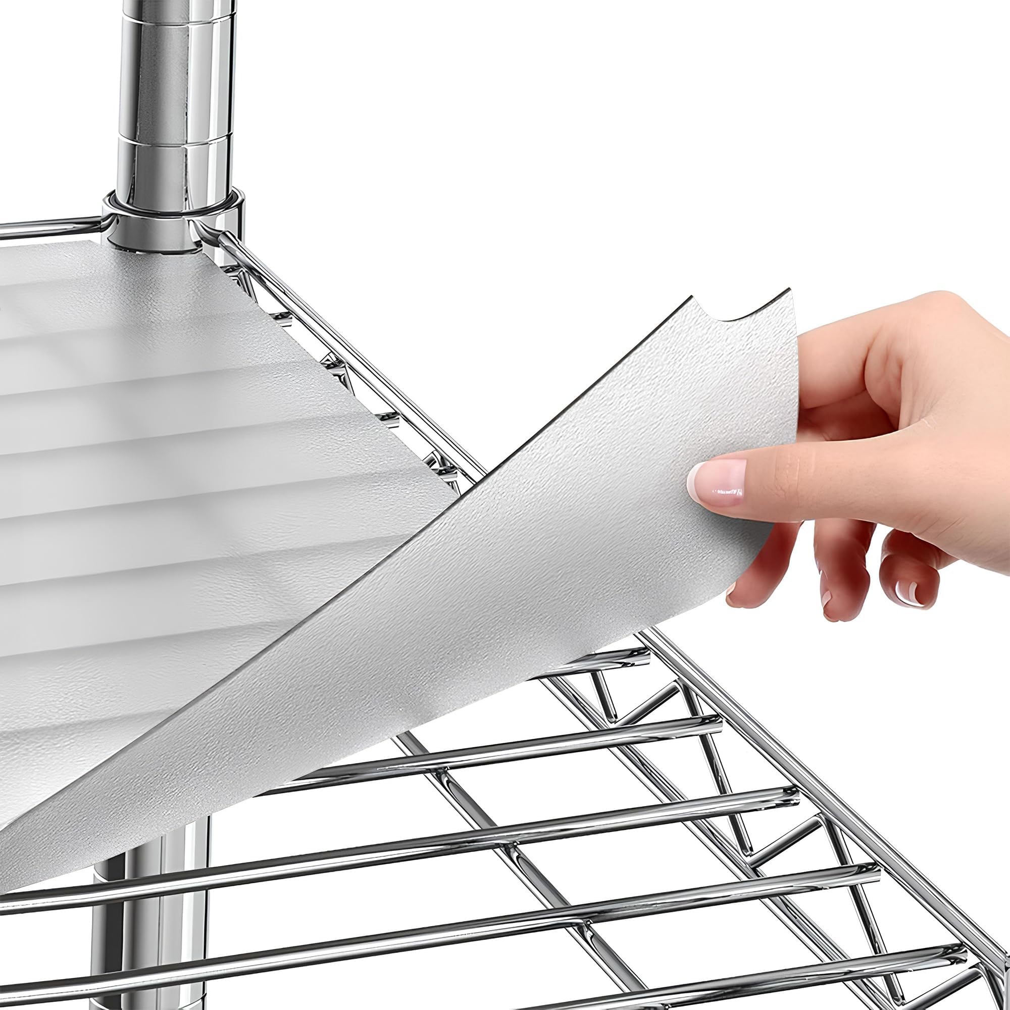 Sterling Shelf Liners for Wire System - Set of 4 in Clear 18 x 36 inch - Plastic Wire Shelving Mats - Made in USA