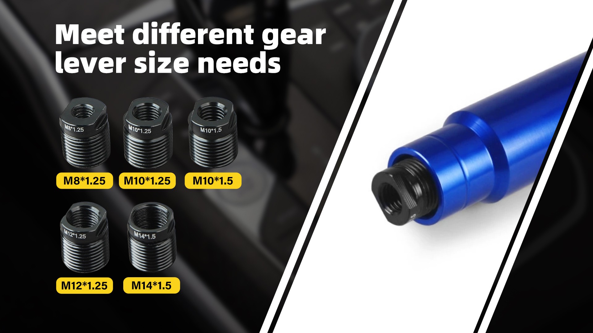 Amazon.com: BIAQI Gear Shift Knob Adapter Kit – 5-Pack Universal