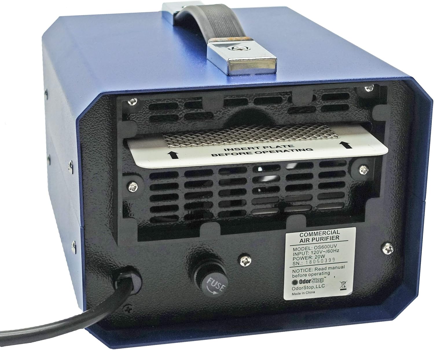 OdorStop OS600UV Professional Grade Travel Size/Mini Ozone Generator/UV Air Purifier for Areas of 600 Square Feet+, For Deodorizing and Purifying Small Spaces Such as Hotel Rooms