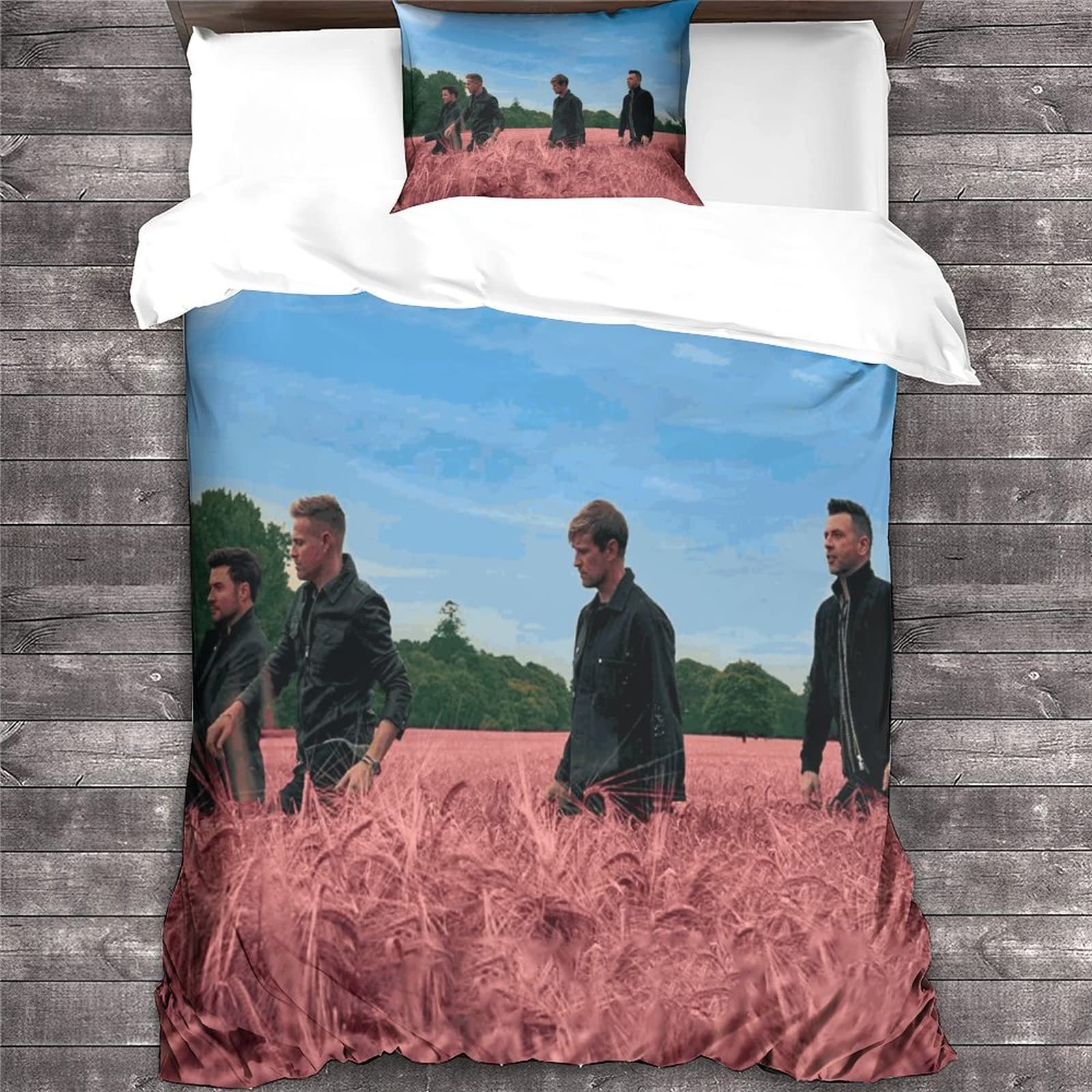 XYueww Westlife Band Duvet Cover 3D Print Duvet Quilt Cover & Pillowcase Bedding Set,Soft Microfiber, With Zipper Closure,for Kids Teenagers Adult Aged Bedroom Single（135x200cm）