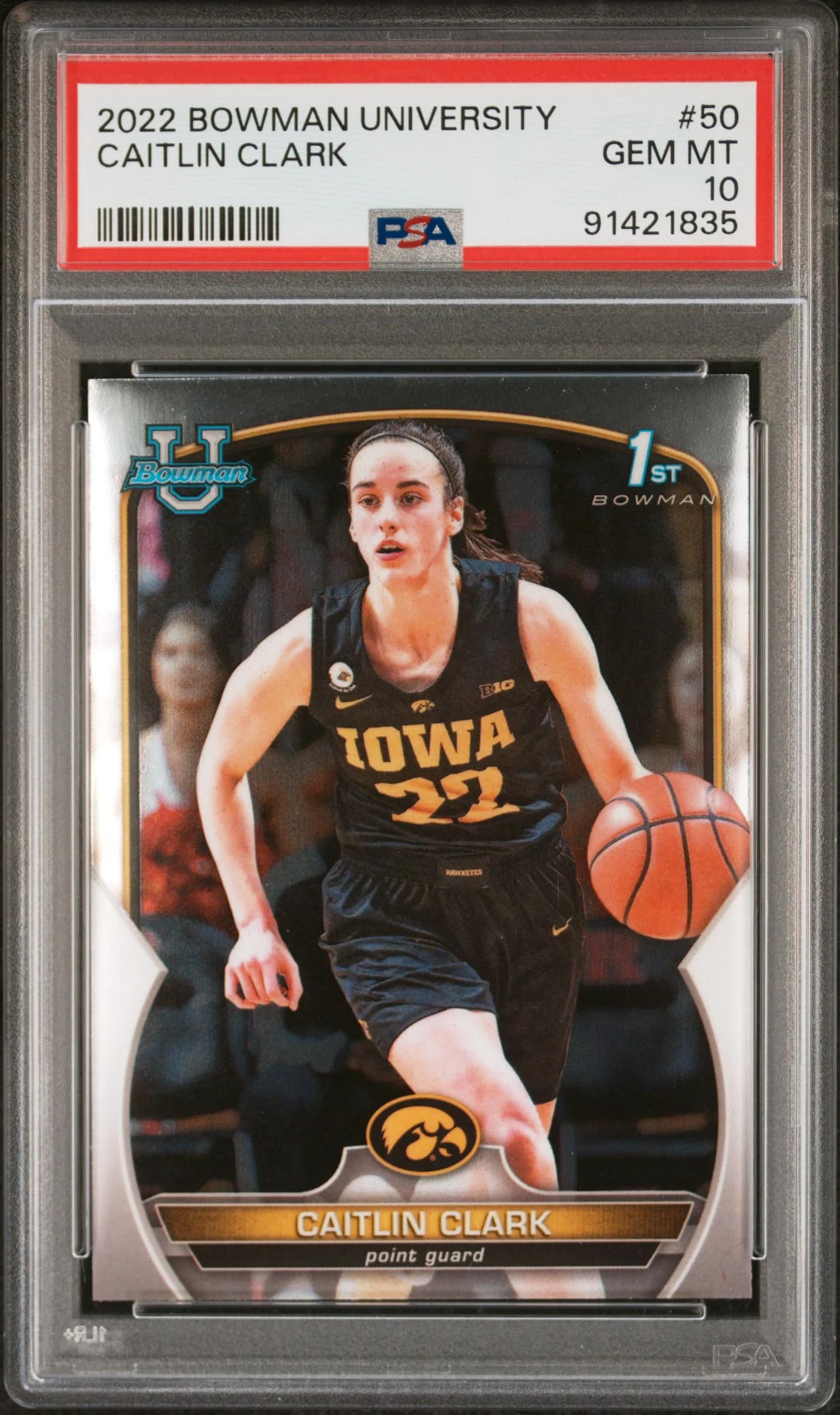 Amazon.com: Graded 2022 Topps Bowman University Caitlin Clark #50 