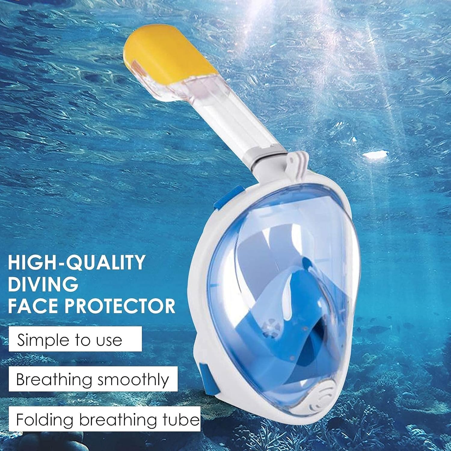 GeRRiT Snorkel Mask Kids Size Scuba Swimming Mask Full Face Anti-Fog Snorkeling Diving Mask Underwater Mask Glasses Training Mask