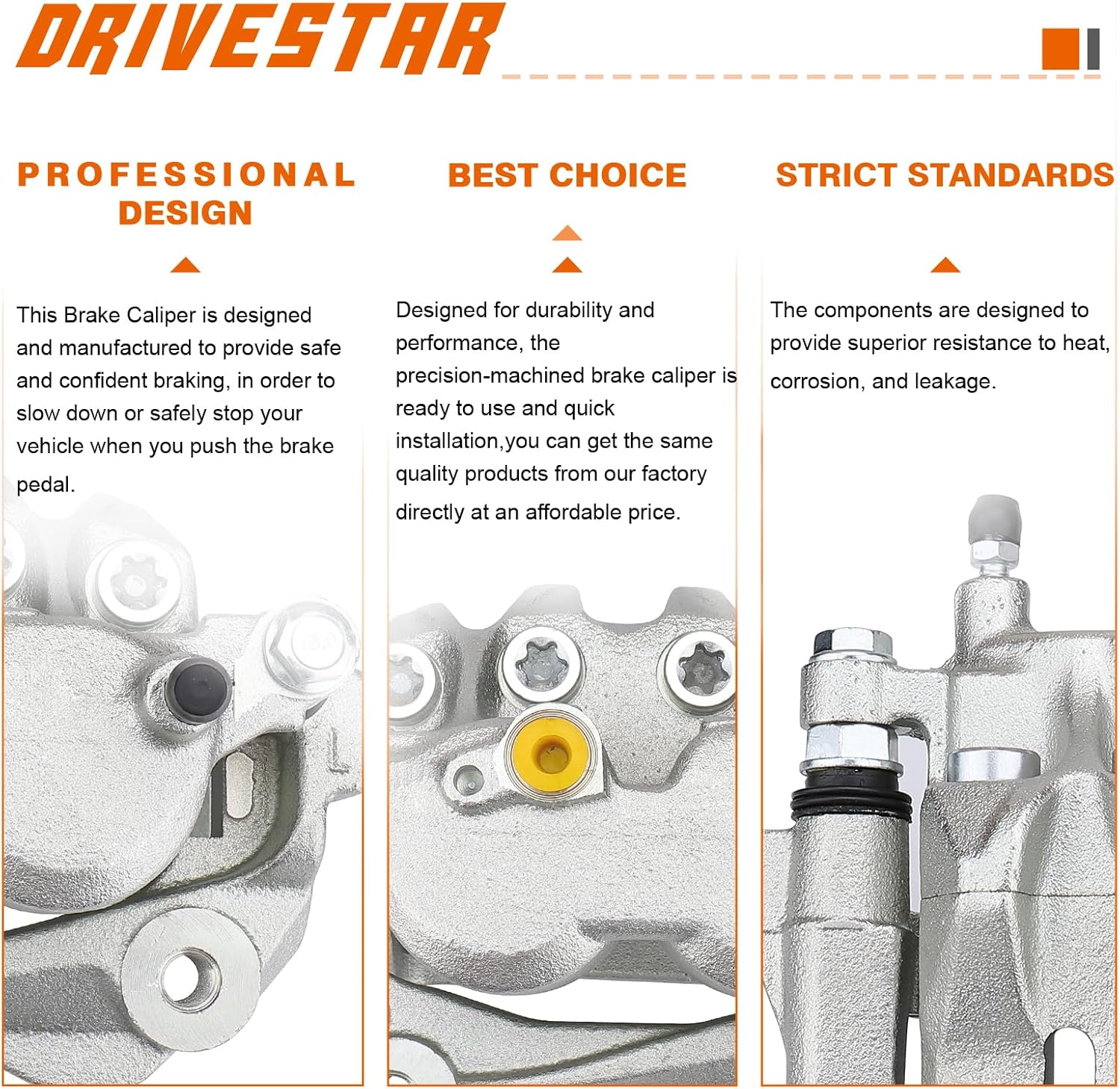 DRIVESTAR 19B2775 Left Front Brake Caliper for 1998-2005 for Lexus GS300, 2002-2010 for Lexus SC430, 1998-2000 for Lexus GS400, 2001-2005 for Lexus GS430, New Disc Brake Caliper Front