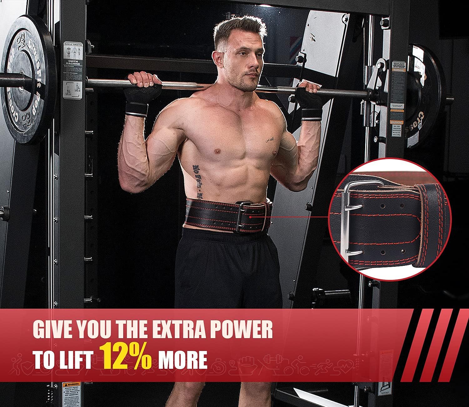 Jaffick Genuine Leather Weight Lifting Belt (4 Inches Wide 8.8mm Thick) Lower Back Support and Injury Prevention for Gym Fitness Workout Cross Training for Men Women - Squat Deadlift up to 800 lbs : Sports & Outdoors