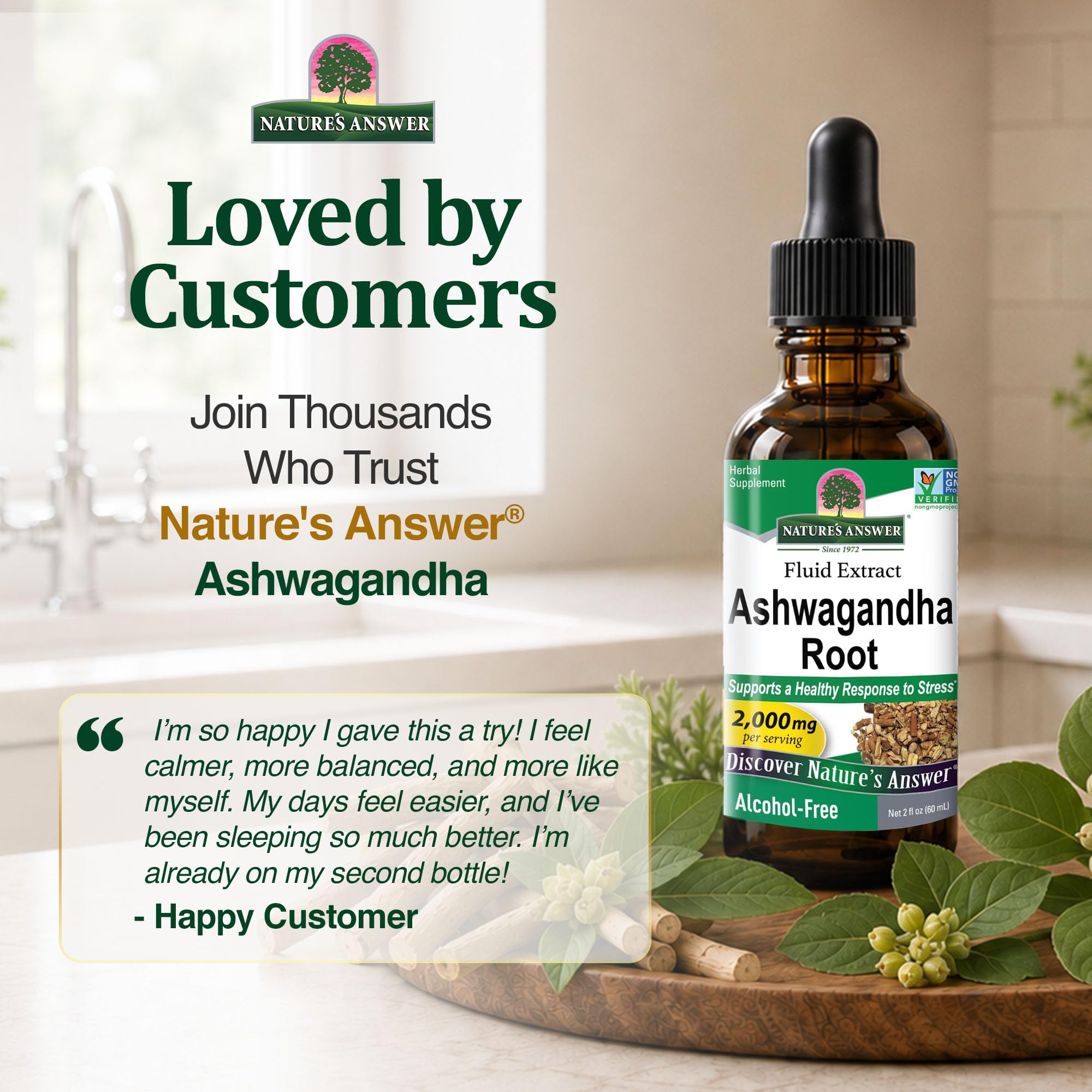 Nature's Answer Ashwagandha Root | Herbal Supplement Maintain Healthy Immune Function | Supports Body Against Stress | Gluten-Free, Alcohol-Free & Vegan 2oz — Amazon image 8