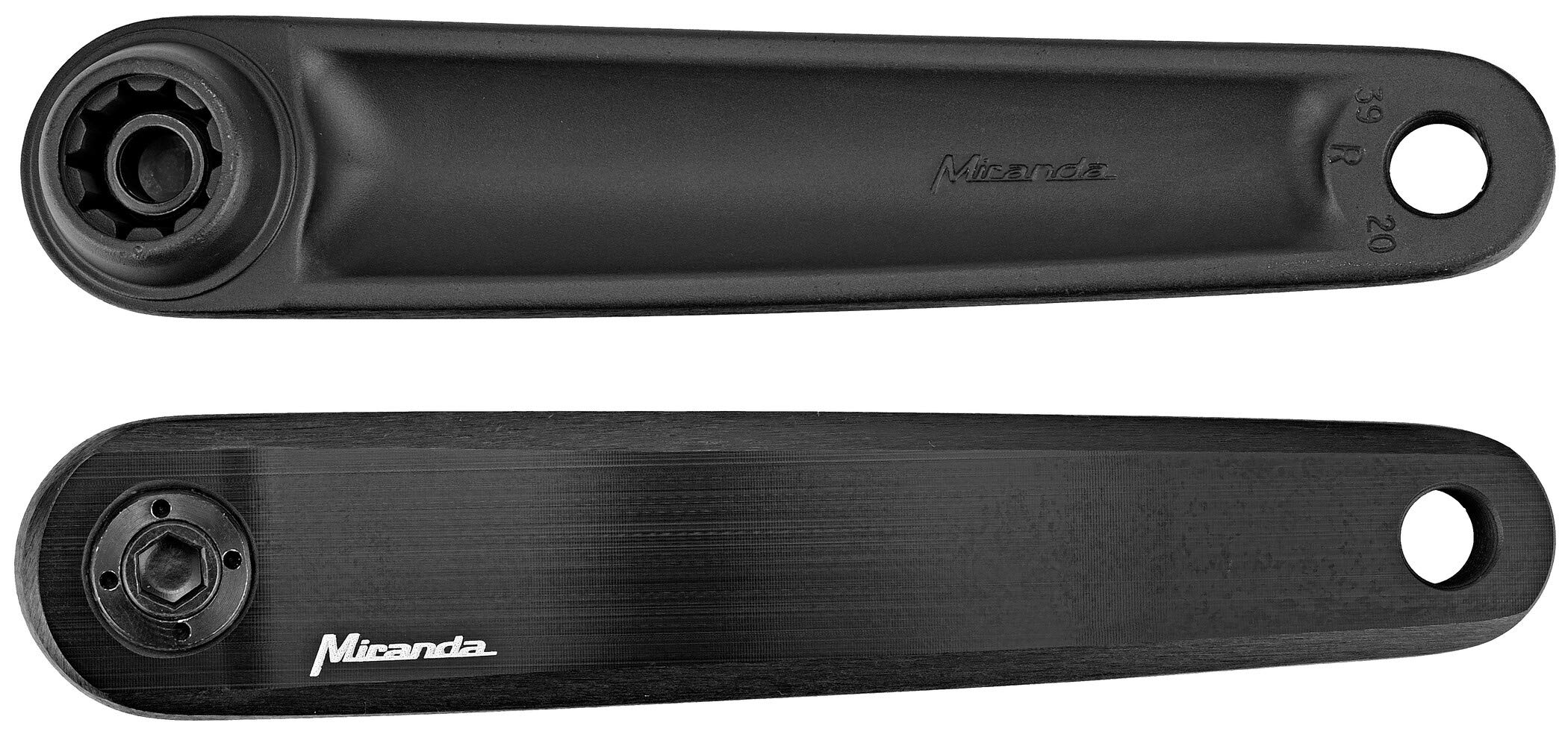Miranda Delta Double Diamond - Guarnitura per Bici elettrica Bosch Isis Standard Q:16, Lunghezza pedivella 175 mm, 2020, MTB, Colore: Nero