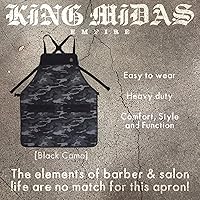 Vista 2 de King Midas - Delantal de peluquero unisex para estilista (negro), Negro