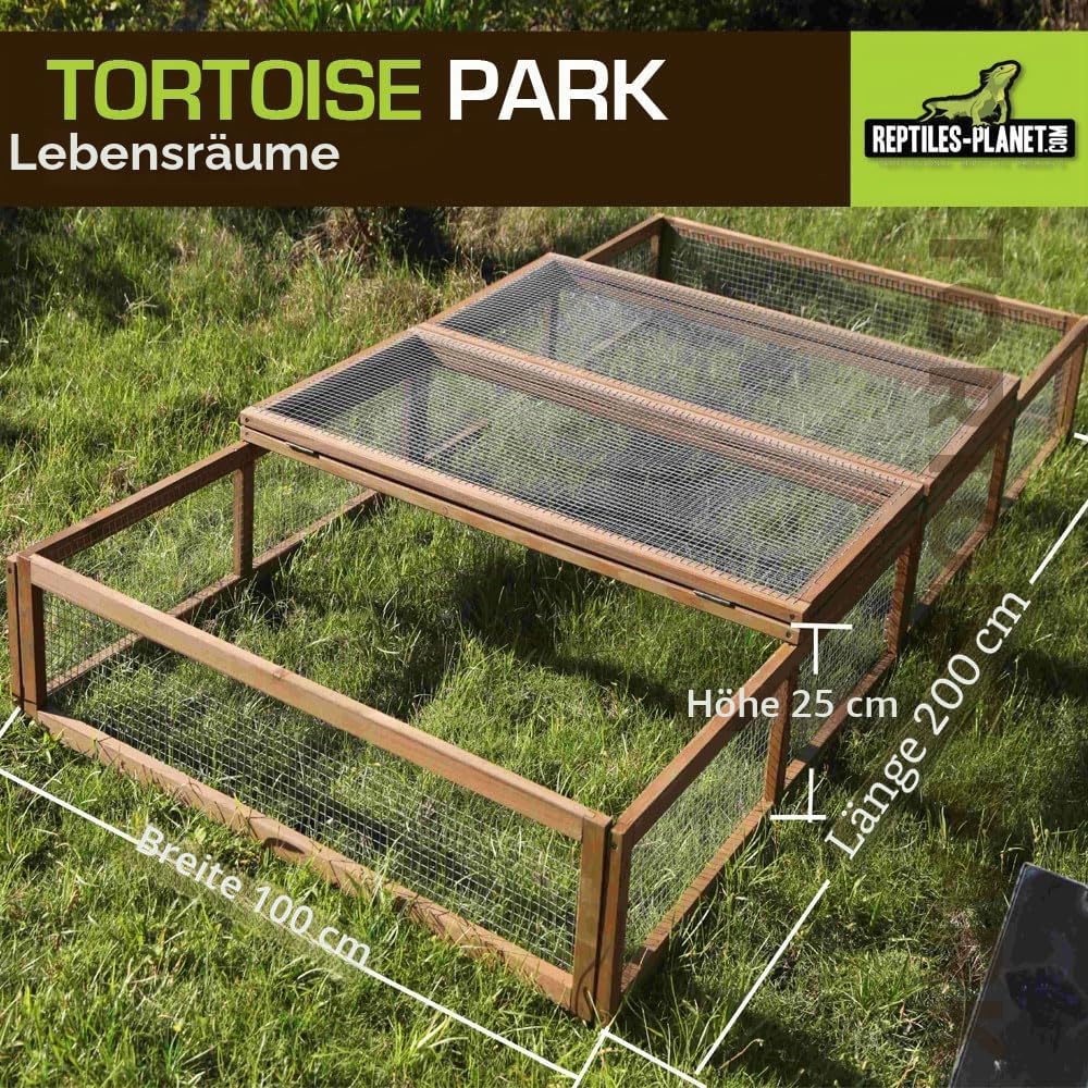 Reptiles Planet Schildkröte Park Outdoor Gehäuse 200 x 100 x 25 cm