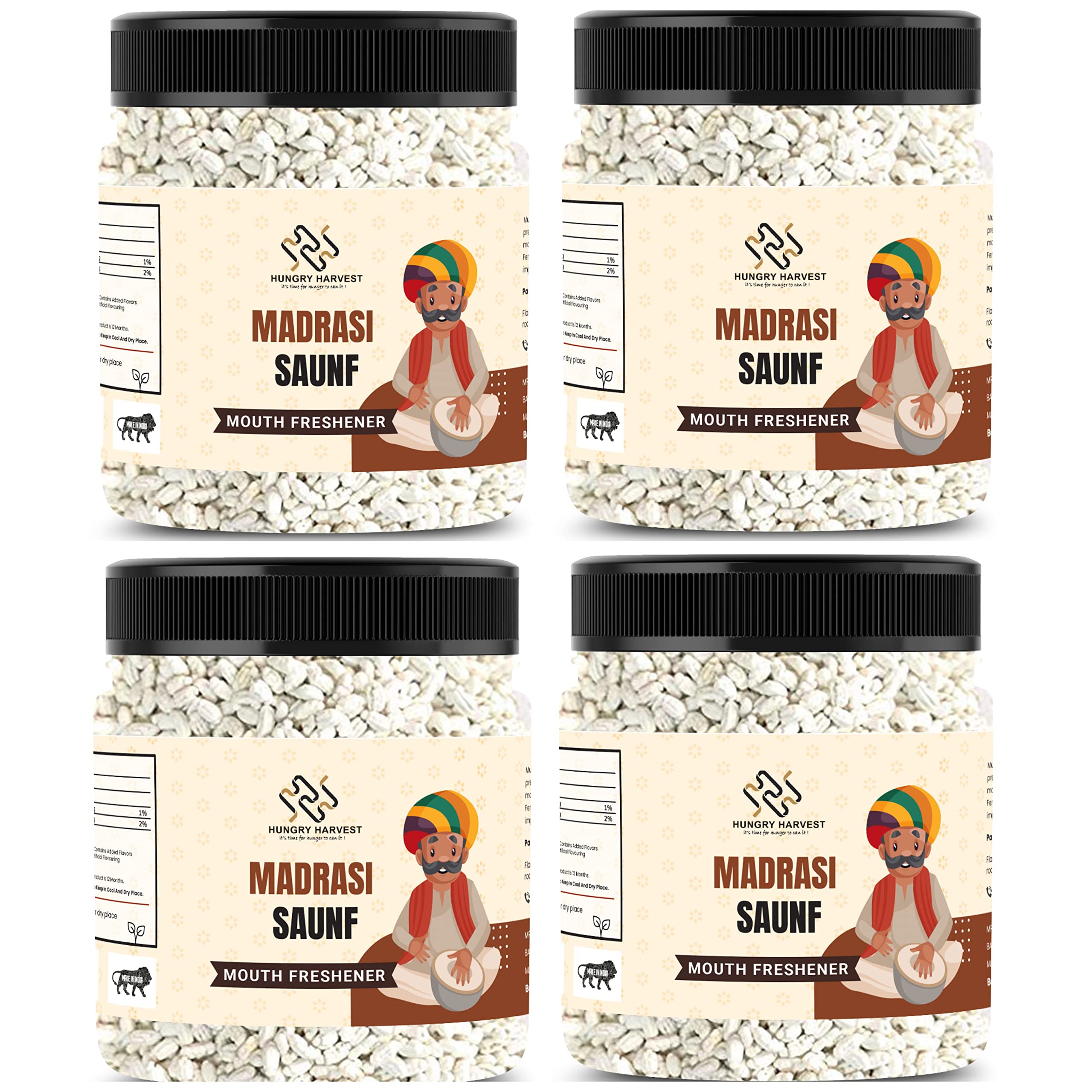 Hungry Harvest White Sweet Mint Saunf Mukhwas, (Madrasi Sounf Mouth Freshener) [Jar Pack] (1200 Grams (Pack of 4 of 300 Grams)) (B09Z7X4MQS) Amazon Price History, Amazon Price Tracker