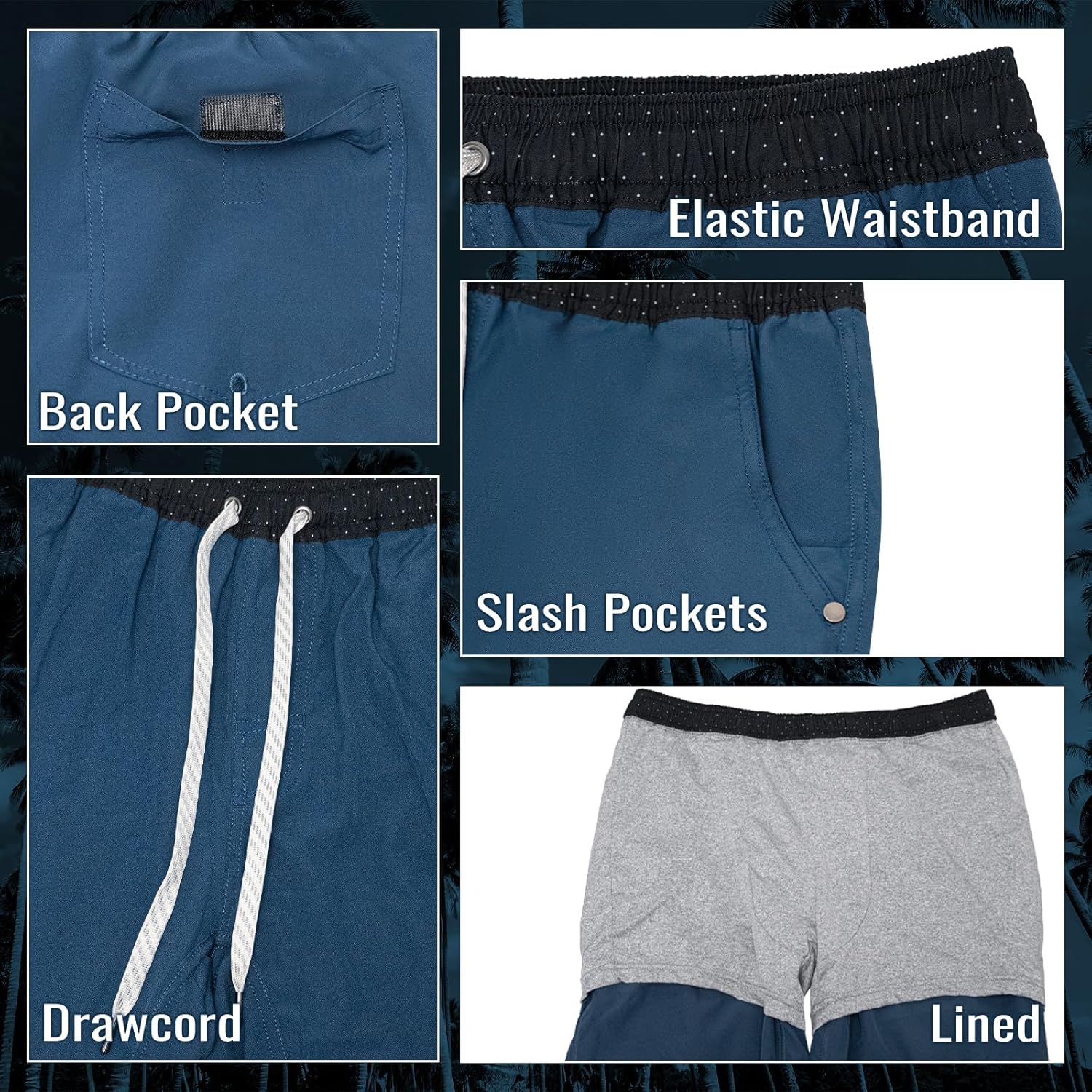 Oakhaven Men's Athletic Shorts 2 in 1 Gym Shorts 7 inch with Liner Stretch Workout Shorts