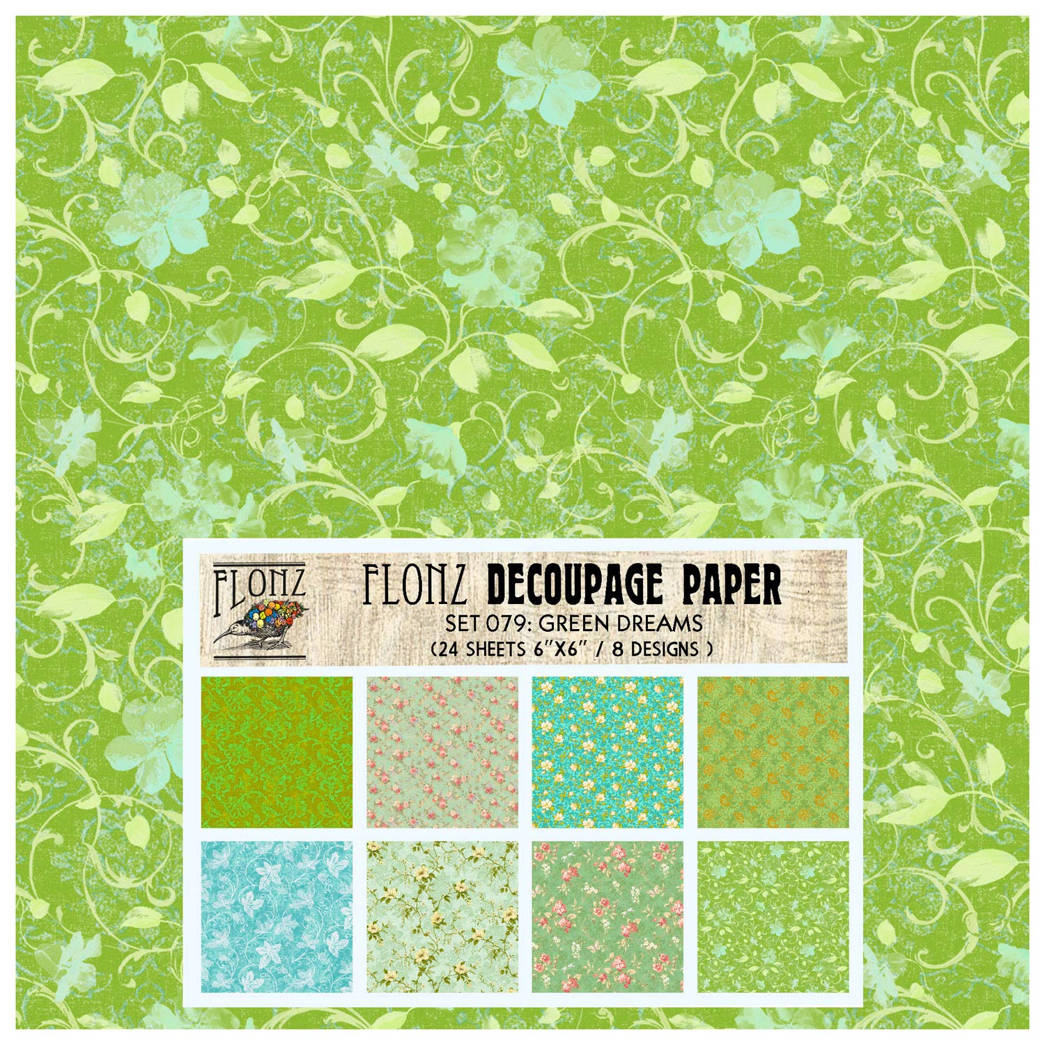 Papel para decoupage y scrapbooking FLONZ para diseñar recuerdos nostálgicos con motivos botánicos