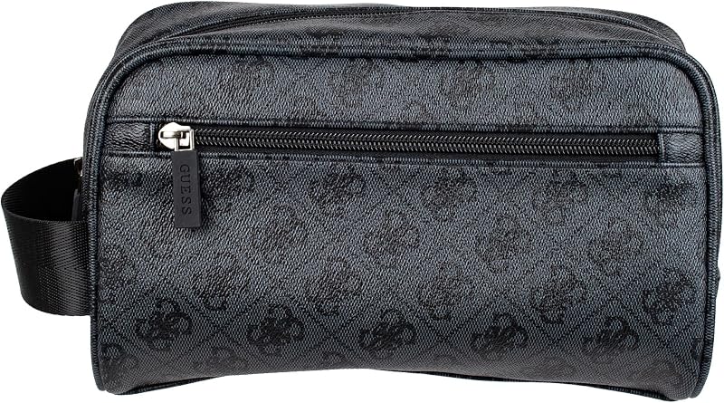 Necessaire masculina GUESS com zíper superior e alça lateral