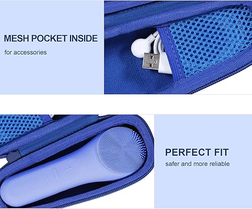 Miniatura 5 de co2CREA Estuche rígido compatible con cepillo de limpieza facial sónico NågraCoola CLIE 2 1 (azul)