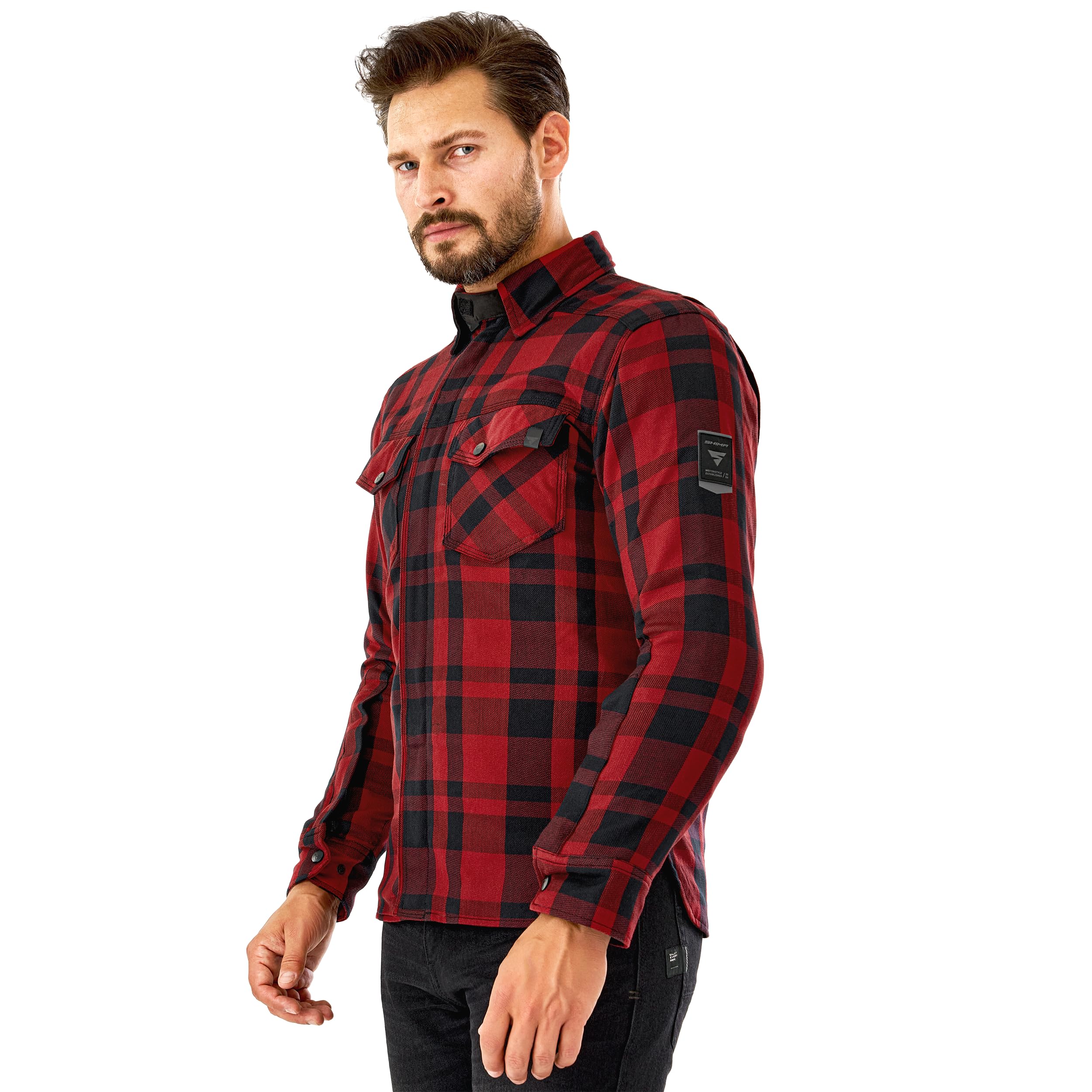 SHIMA RENEGADE 2 Camisa Moto Chaqueta Hombre Algodóncon FiberQL Aramida Protector
