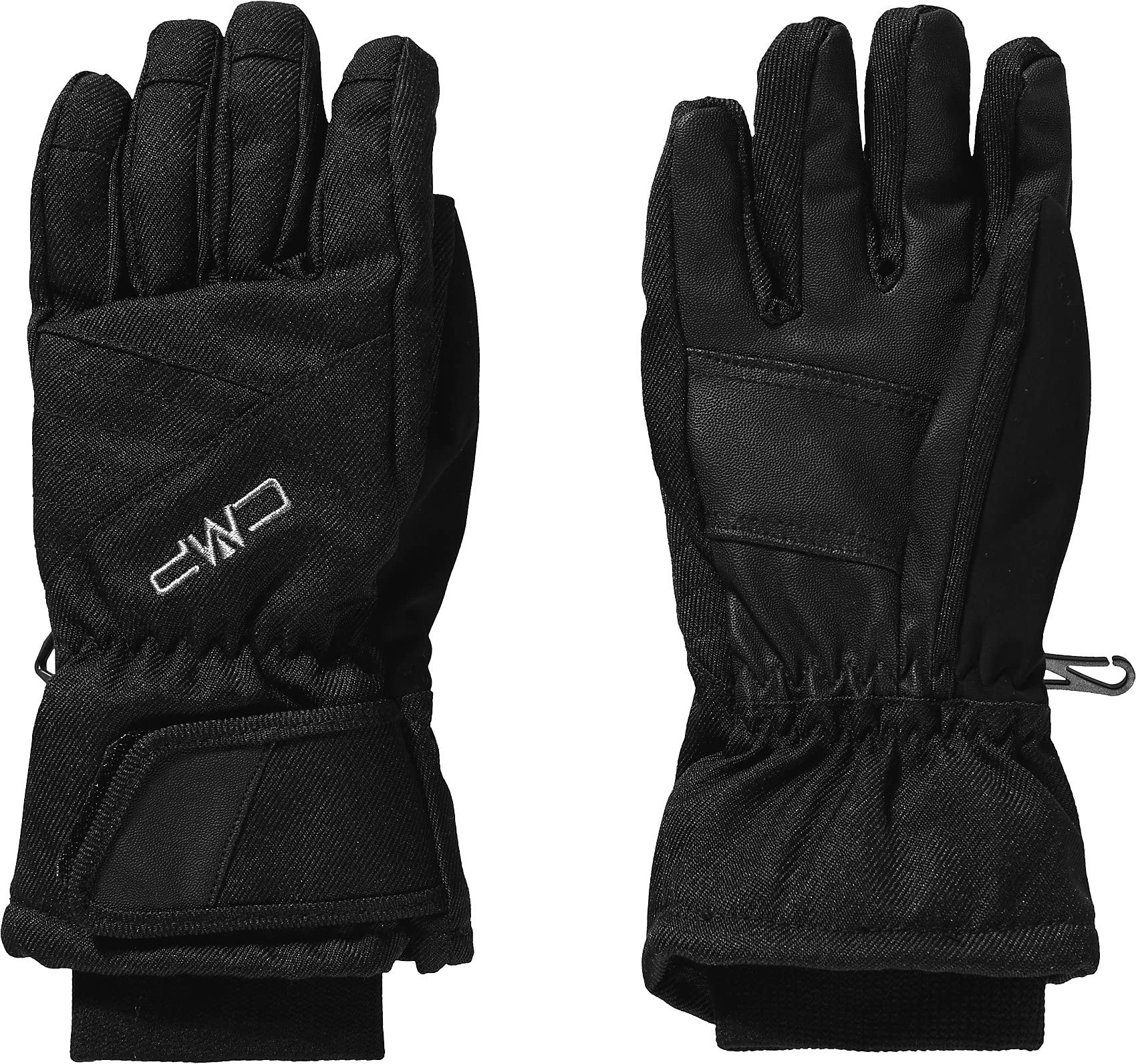 CMP - Kids Twill Ski Gloves, Black, 4.5