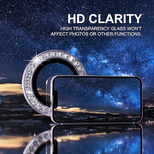 Miniatura 5 de Choiche Protector de lente de cámara compatible con iPhone 14iPhone 14 Plus, protector de pantalla de vidrio templado 9H, accesorios de decoración