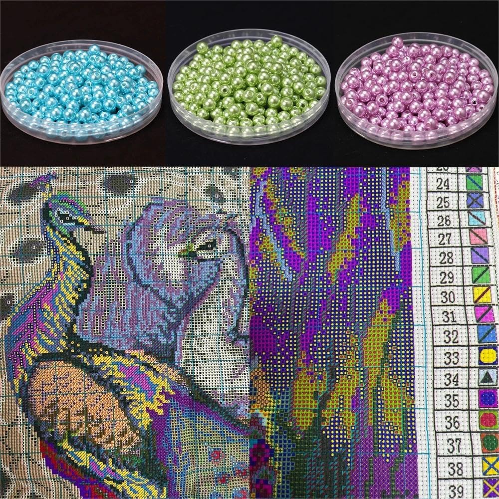 Kit Ricamo Con Perline Fai-da-te – Tigre Selvatica – 40x50cm – Punto Croce Con Perle Finte – Per Adulti E Principianti – Wall Art