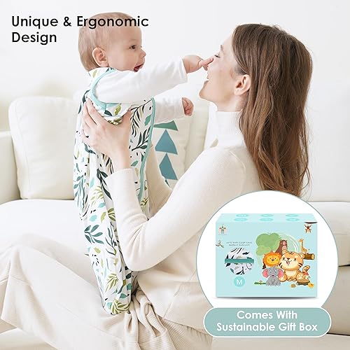 Miniatura 6 de Cute Castle - Saco de dormir para bebé de 0 a 6 meses, ligero, 100 % algodón, cremallera de 2 vías, TOG 0.5, manta para bebé, ropa de dormir