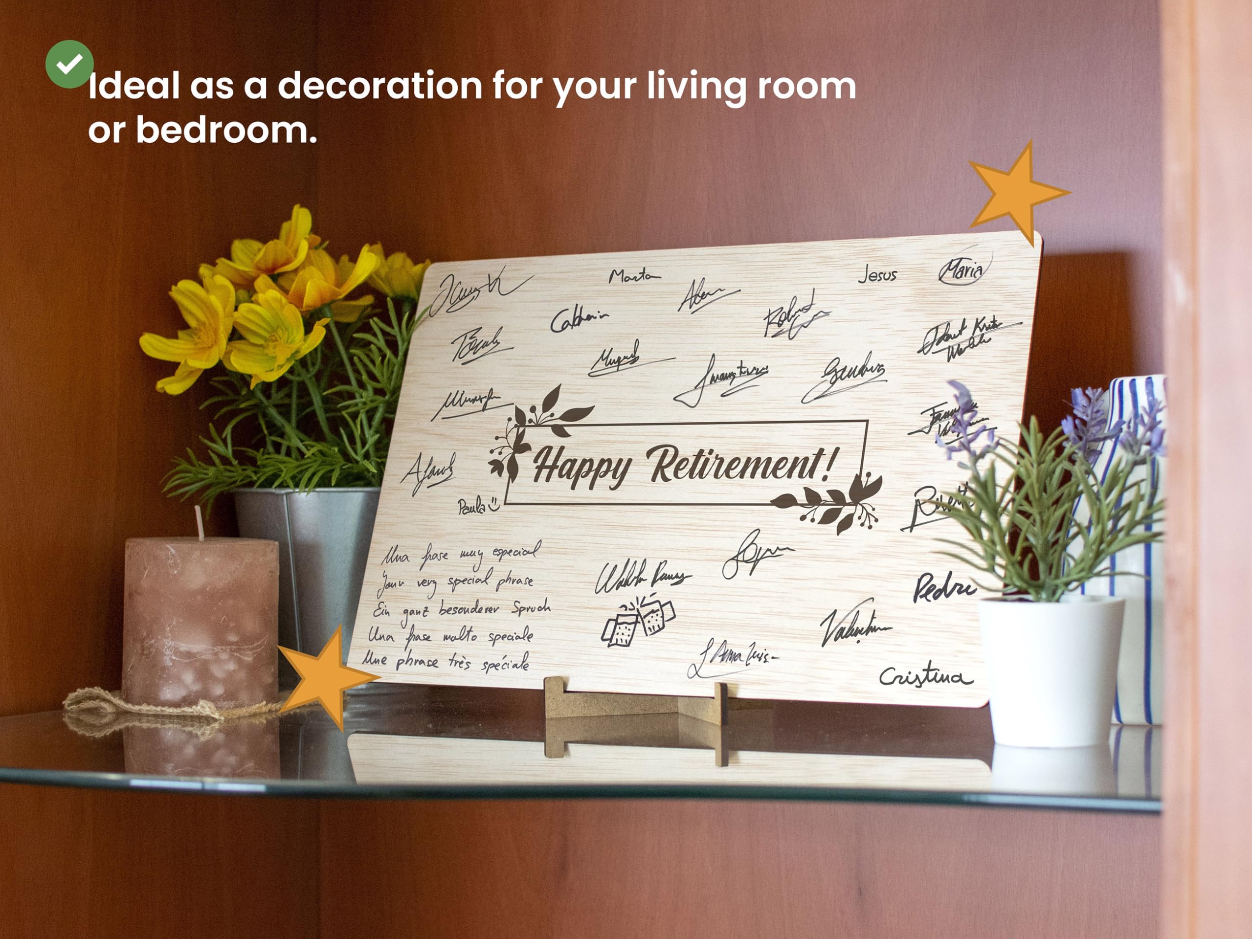 CONTRAXT Large Happy Retirement Card Alternative Signature Book Original Gift for Party Decoration Decor for retiring Men or Women coworker - Image 3