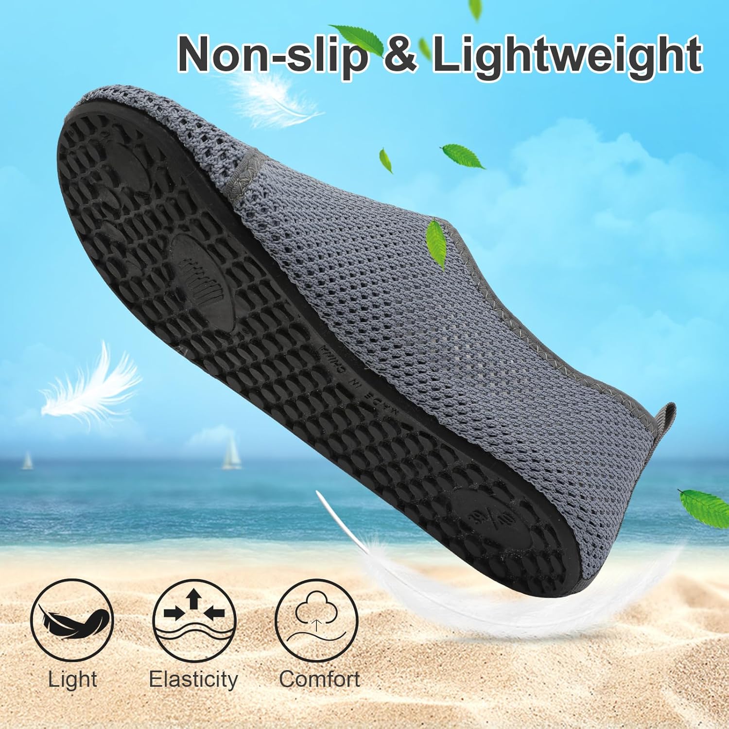 BARERUN Barefoot Quick-Dry Water Sports Shoes Aqua Socks for Swim Beach Pool Surf Yoga for Women Men
