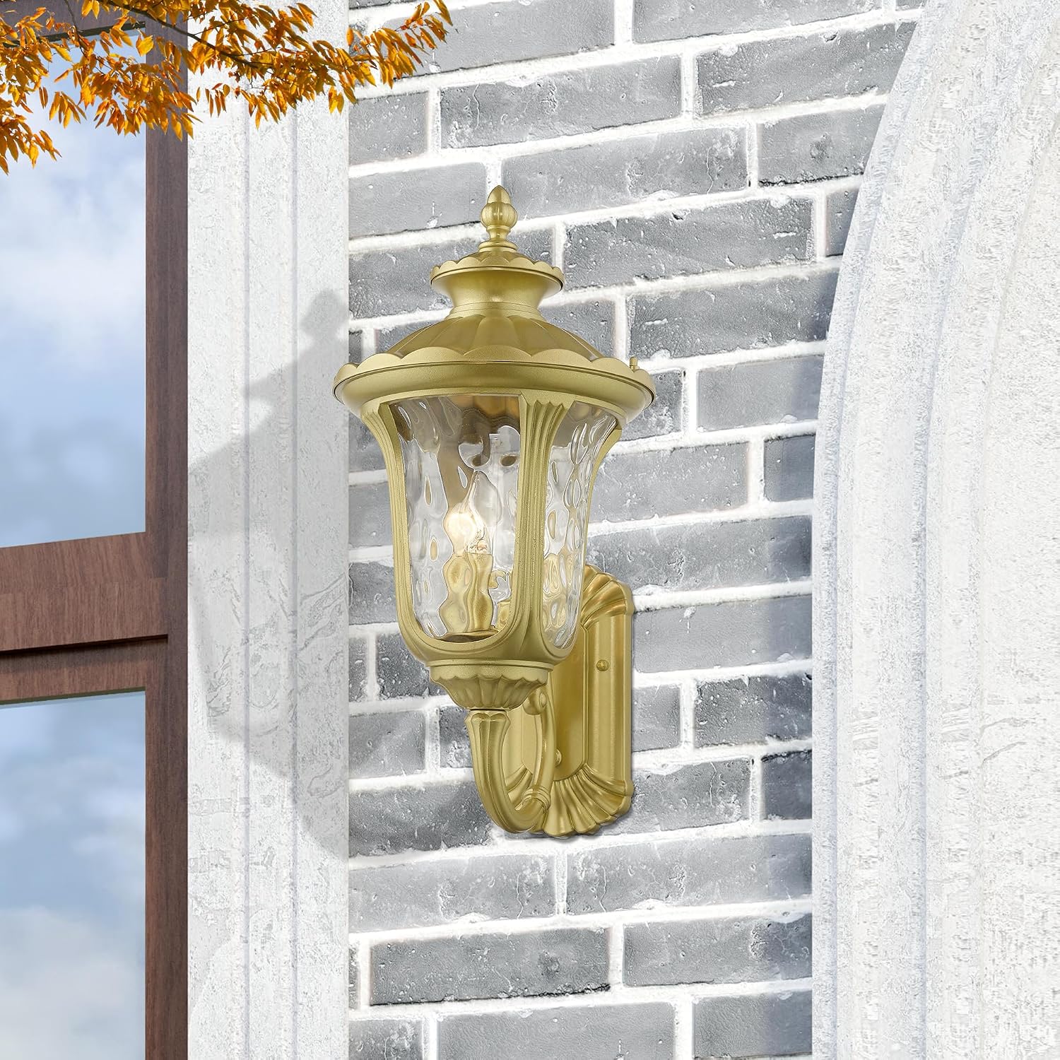 Livex Lighting 7856-13 Oxford 3-Light Outdoor Wall Lantern, 22" x 11" x 22", White