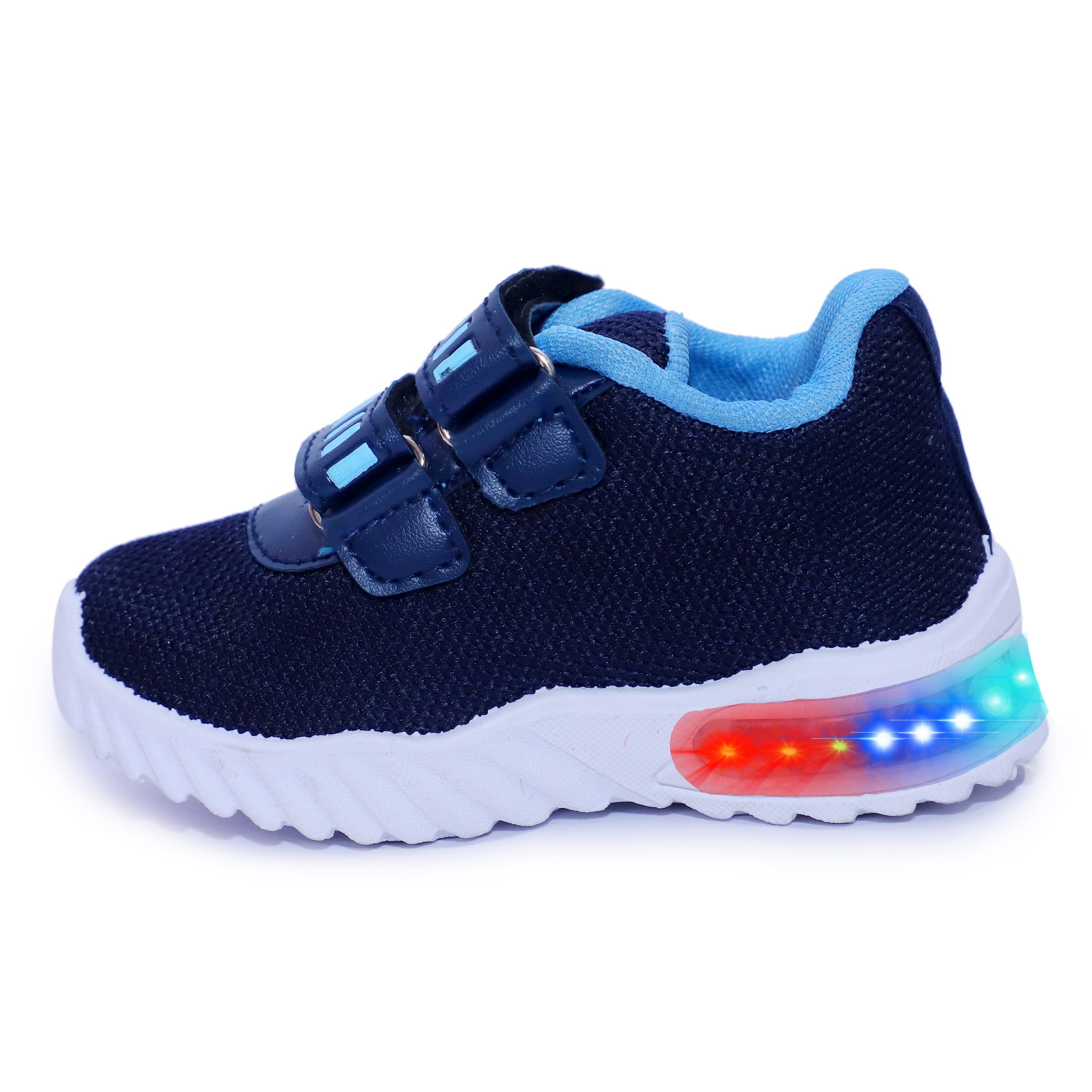 BOOMER CUBS Kids Unisex LED Shoes for Boys and Girls (Blue, 3_Years)