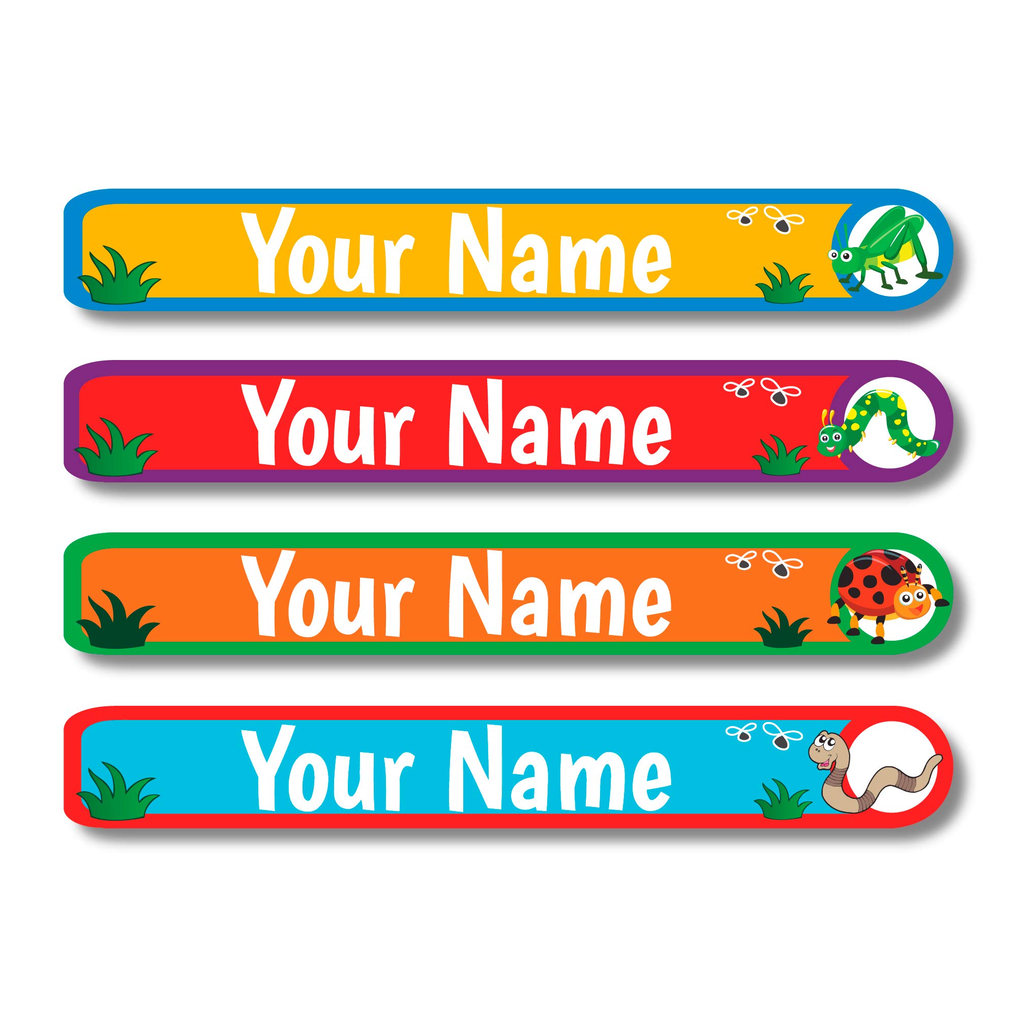 Lovable Labels Personalized Labels for Kids (120 Labels) - Waterproof Dishwasher Safe Peel and Stick Labels are Great for School Supplies Daycare Camp