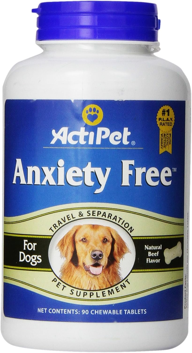 ActiPet Anxiety Free, for Travel and Separation, 90 Chewable Tablets