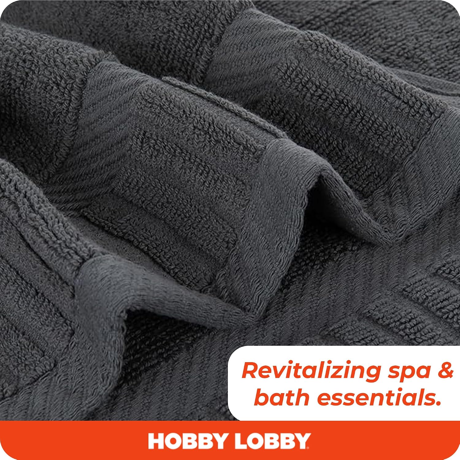 4-Piece Pure Cotton Belfour Hotel Towel Set - Assorted Hand Towels & Bath Shower Towels Pack - Machine Wash Cotton Towels Set - Soft, Textured Hotel Style Towels for Luxury Bathroom, Solid Gray