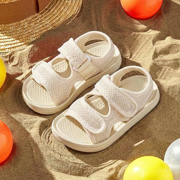Kleinkind Atmungsaktive Mesh Sandalen Weiche Rutschfeste Sohle Sommer Strand Schuhe für Baby Jungen Mädchen Leichte Verstellbare Doppelriemen Lauflernschuhe - 1