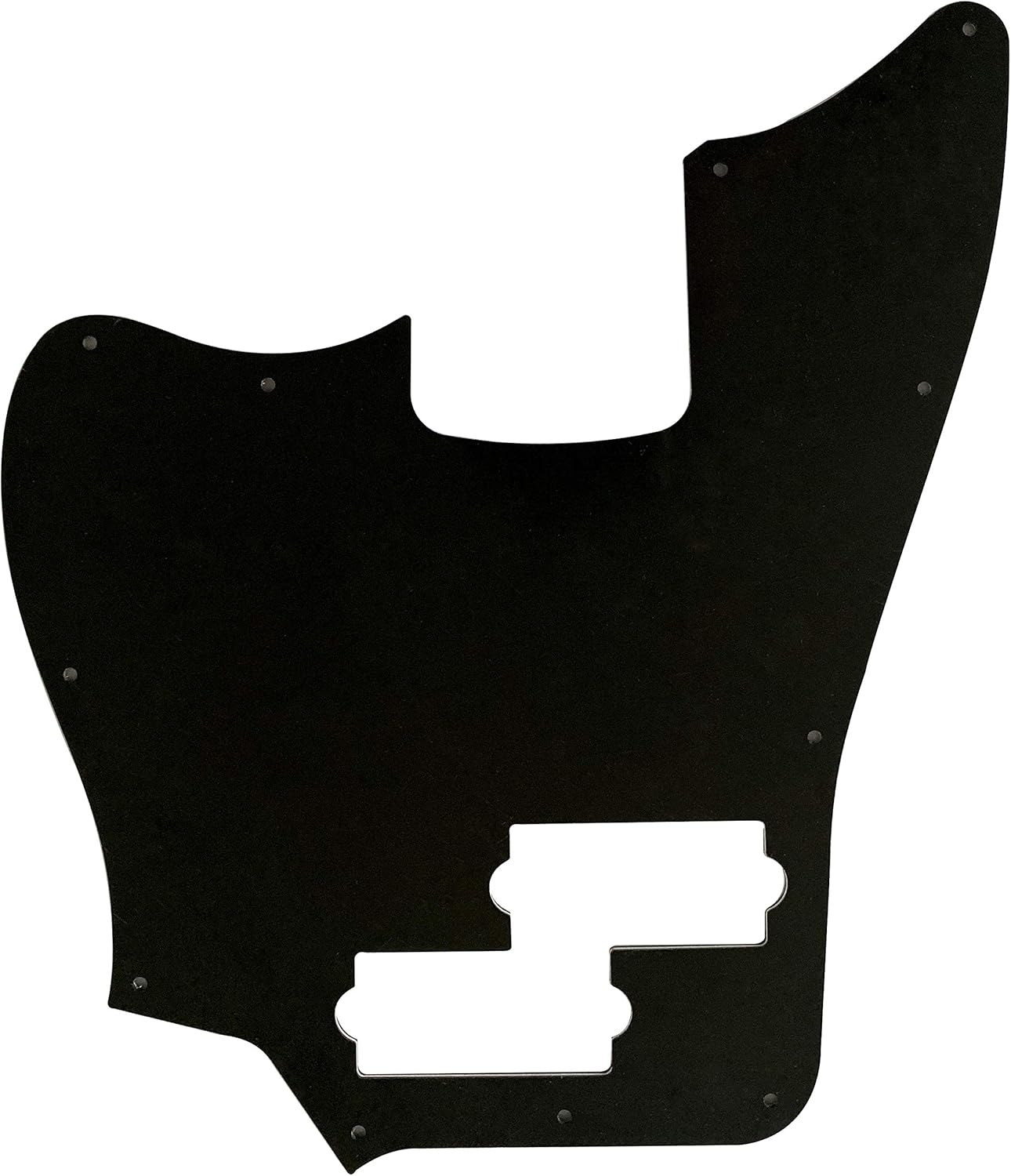 Electric Guitar Pickguard for Squier VM Jaguar Bass Style (3 Ply Black)