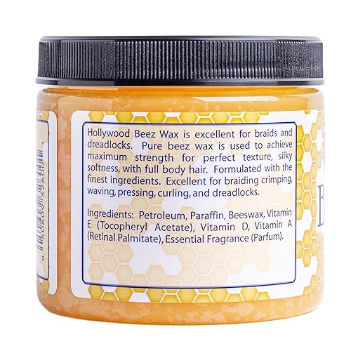 Miniatura 2 de Hollywood Curl - Cera de abeja de máxima fuerza para mujeres y hombres, formulada con cera de abeja pura y vitaminas A, C y D, perfecta para