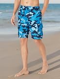 Kanu Surf Men's Barracuda Swim Trunks (Regular & Extended Sizes), Camo Navy, 4X