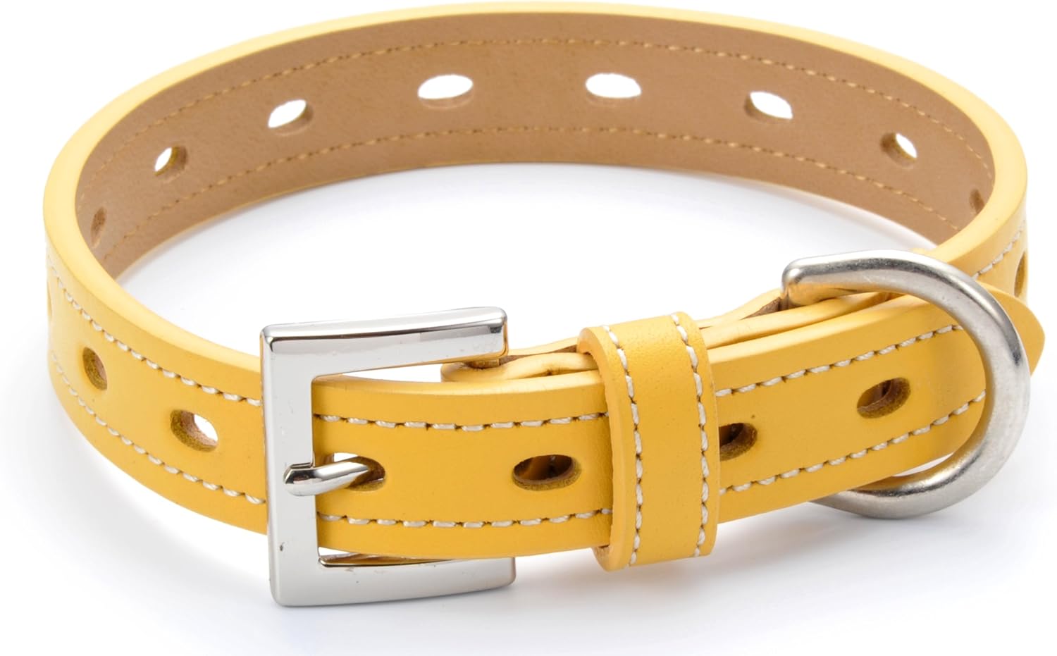 犬の首輪屋てるべる 犬 首輪 犬首輪 犬の首輪 おしゃれ かわいい ブランド 中型犬 小型犬 超小型犬 いぬ くびわ 革 レザー 皮 柴犬 チワワ トイプードル 犬用首輪 てるべる 黄色 No1 Marinagroup Com Ng